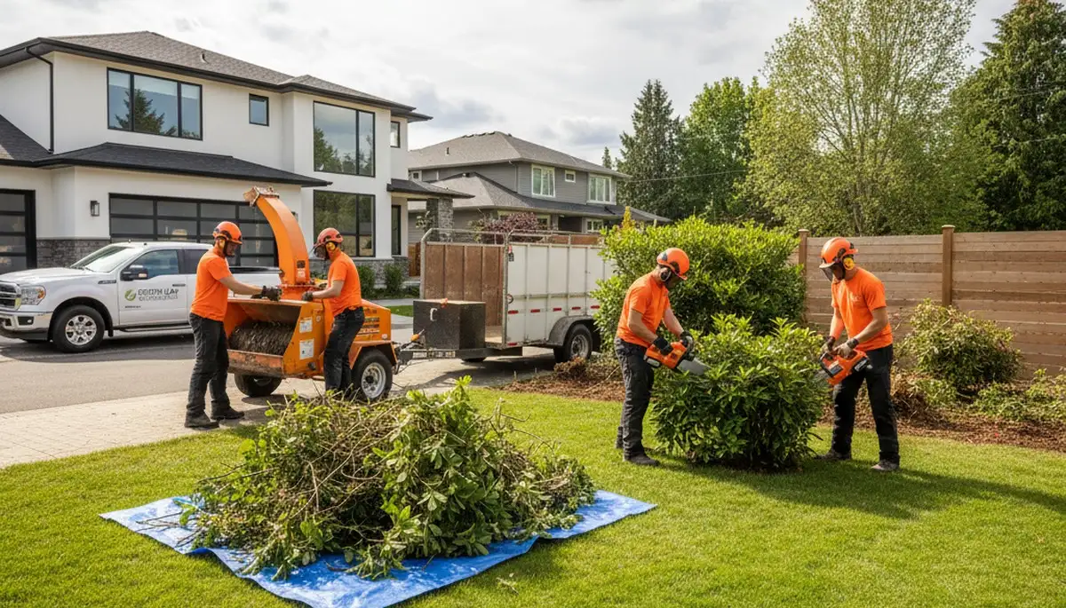 Professional shrub removal and clearing service in Easton, PA for residential landscapes