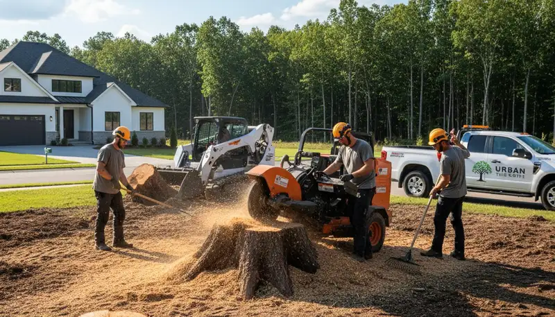 Professional stump removal and grinding service in Easton, PA by Chop Chop Tree experts