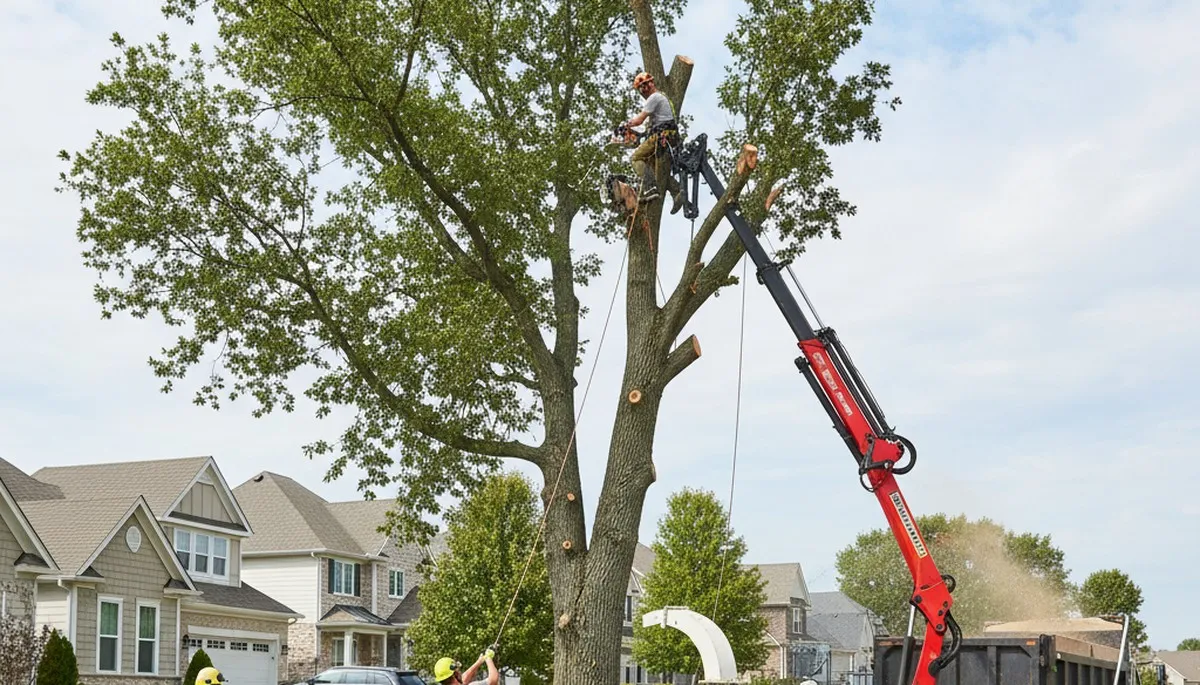 Professional tree removal crew working in Easton, PA providing expert local tree care services