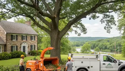 Professional tree removal service in Easton, PA by certified arborists safely clearing large trees