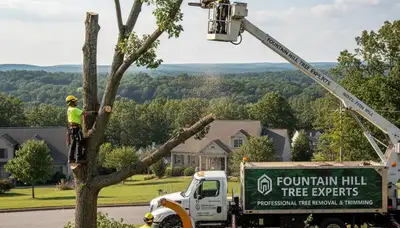Professional tree removal service in Easton, PA safely cutting and clearing large trees