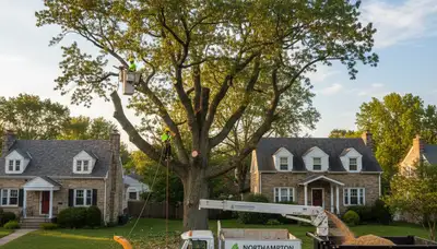 Professional tree removal service in Easton PA by certified arborists safely clearing large trees