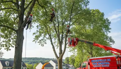 Professional tree removal service in Easton PA ensuring safe yard clearing and stump removal