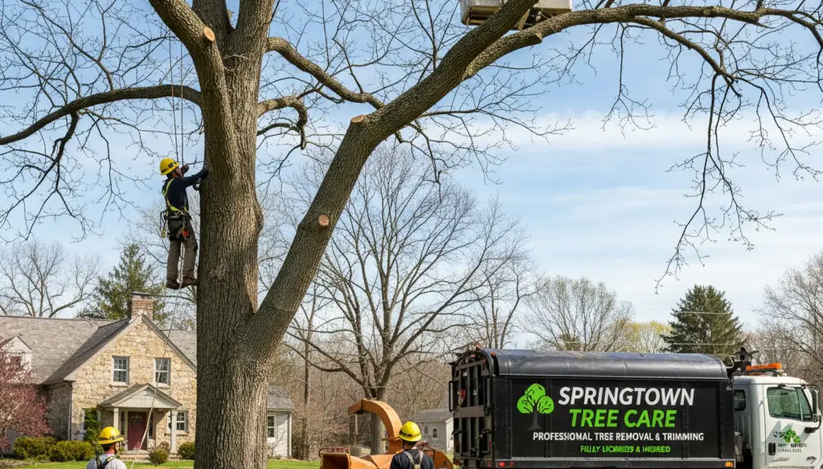 Professional tree removal service in Easton, PA safely cutting and clearing large trees